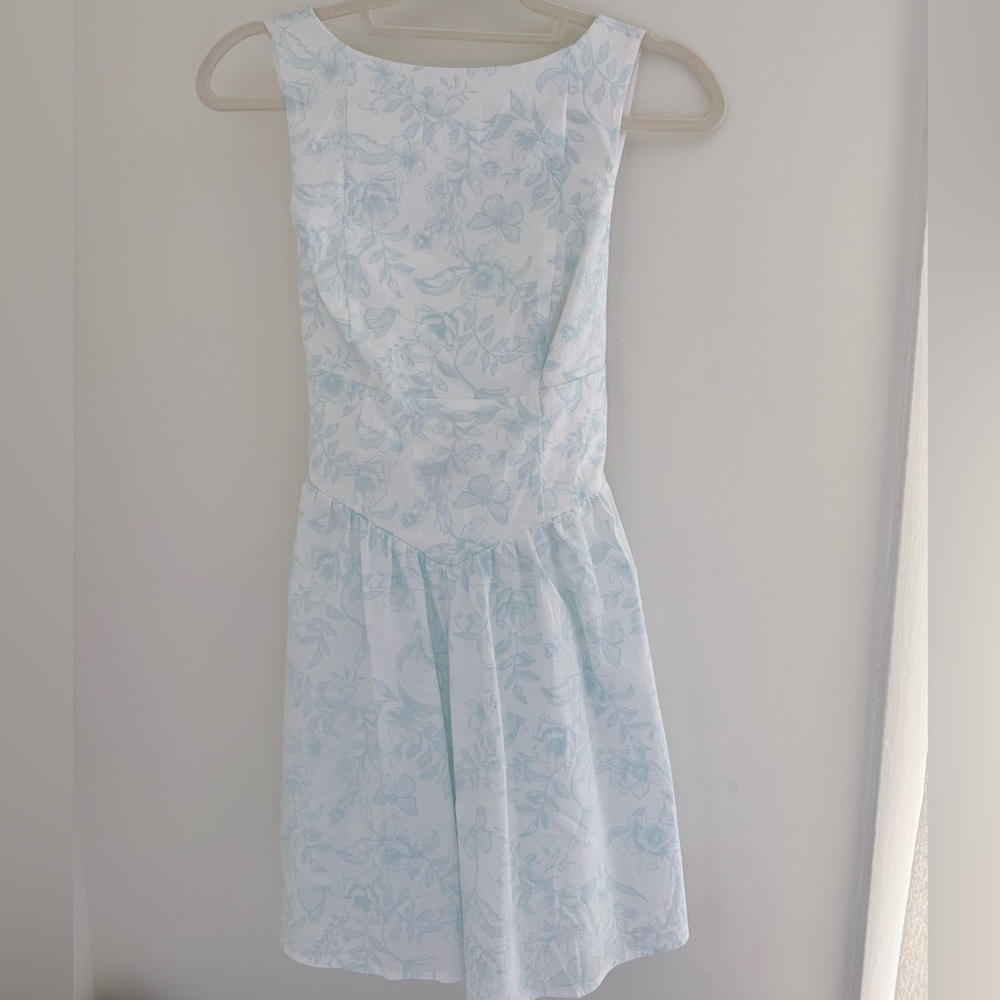 wild fable White Floral Backless Dress